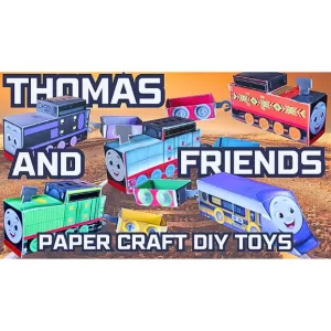 photo of thomas and friends themed paper train crafts